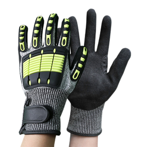 TPR Impact Gloves Durable Industrial Safety Gloves TPR Back Hand Protection and Palm <b>Grip</b> OEM Wholesale Supply - Product Image 2