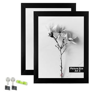 Handmade Vintage Solid Wood Minimalist <b>Black</b> A4 Vertical Rectangle Wall Mount Durable <b>Photo</b> <b>Frame</b> - Product Image 1