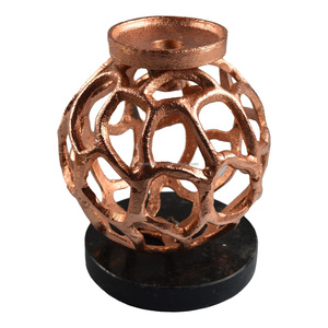 Globe Design <b>Candle</b> Holder Copper Finishing <b>Candle</b> Stand Home Villa <b>Dinner</b> and Wedding Design - Product Image 1