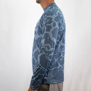 Camisa de Pesca de Manga Larga para Hombre, 100% Poliéster, Impermeable, Cortavientos, de Secado Rápido, Ligera, con Estampado Personalizado por Sublimación - Product Image 1