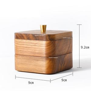 Handmade Wood Rectangular Jewelry <b>Box</b> With Lid - <b>Small</b> Stash <b>Box</b> - Product Image 5