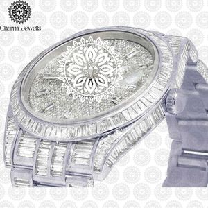 Reloj de Lujo Charm_Jewells para Mujer, Acero Inoxidable, Esfera Redonda de 36 mm, Cristal de Zafiro, Movimiento de Cuarzo Analógico, Cierre Plegable - Product Image 4