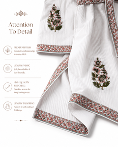 Bata Kimono de Algodón con Estampado Artesanal de Jaipur, Bata de Baño Floral Tipo Waffle, Bata Larga para Mujer, Bata de Dama de Honor, Ropa de Estar por Casa y de Dormir - Product Image 3