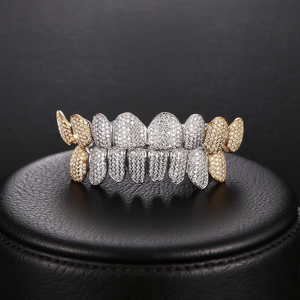 Grillz de Lujo con Moissanita, Plata de Ley 925, Capas Dentales Personalizadas para Hombres y Mujeres, Joyería Hip Hop de Moda, Regalo - Product Image 5