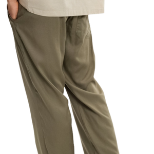 <b>Men's</b> Lightweight Casual Trousers Relaxed Straight Leg Drawstring Elastic Waist <b>Pants</b> with Side Pockets <b>for</b> Everyday <b>Lounge</b> Wear - Product Image 2