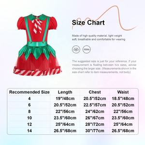 <span class=keywords><strong>4</strong></span>-14 niños niñas traje de Navidad Puff manga tutú vestido tirantes vestido mono baile leotardo mono baile vestido <span class=keywords><strong>disfraces</strong></span> - Product Image 6