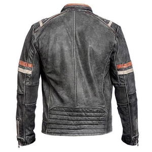Blouson de moto élégant pour homme en cuir véritable à manches longues, nouveau design, haute qualité, style très populaire, collection automne 2026 - Product Image 2
