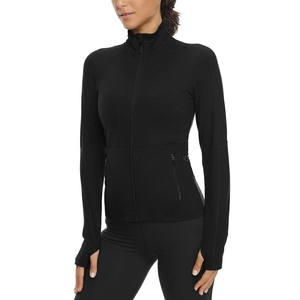 Women's 2026 High Quality Zipper Sport Running Jacket Breathable Yoga <b>Top</b> Fitness Jacket - Product Image 3