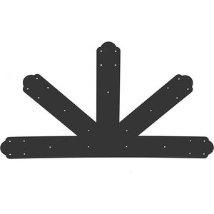 Piastre di connessione per tralicci in acciaio da 4 mm/0,16 pollici, verniciate a polvere nera, con passo 12:12, per tralicci decorativi e connettori a traliccio - Product Image 6