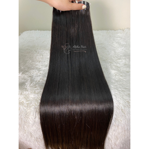Cabello vietnamita sin procesar de Color Natural de 22 pulgadas, extensiones de cabello liso de hueso espejo Premium, peluca Frontal, cabello alineado con cutícula - Product Image 4