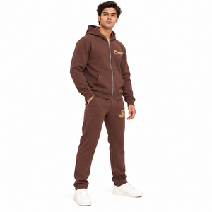 Conjunto Deportivo de Dos Piezas para Hombre al por Mayor, Personalizado con Impresión y Bordado, Antibacterial, Transpirable, 100% Algodón - Product Image 3