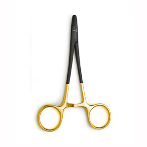 Porte-aiguille Derf de qualité supérieure 7,5″ Noir/Doré pour microchirurgie vasculaire et chirurgie plastique, instruments chirurgicaux en acier allemand, certifiés CE ISO - Product Image 1