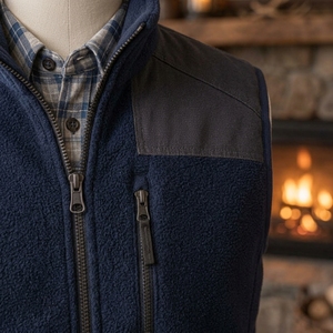 Stylish fleece <b>vest</b> with warm soft material comfortable sleeveless design durable construction and practical pockets for casual - Product Image 5