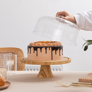 Support à gâteau classique noir en aluminium/bois, design moderne et minimaliste, réutilisable, écologique, passe au lave-vaisselle, idéal pour les tables de desserts de mariage - Product Image 6