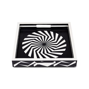 Handmade Resin Inlay Modern <b>Vanity</b> Tray with Handle Luxury Decorative Makeup and Jewelry Organizer for Home - Product Image 3