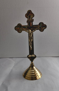 Estatua de la Cruz de Jesucristo, Crucifijo de Latón, Figura Religiosa Cristiana, Decoración de Mesa o Altar, Regalo Espiritual - Product Image 5