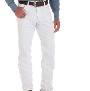 Fabricante de Pantalones Vaqueros Personalizados, Pantalones Vaqueros Blancos de Alta Calidad, Corte Ajustado para Hombre, Jeans Ajustados para Hombre con Servicio OEM, Transpirables - Product Image 1