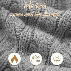 ผ้าพันคอไหมพรมแบบยูนิเซ็กซ์พร้อมสกรีนโลโก้ - ผ้าพันคอไหมพรมสำหรับฤดูหนาวขายส่ง - ผ้าพันคอไหมพรมเนื้อนุ่มแบบริบพร้อมโลโก้สั่งทำจำนวนมาก - Product Image 4