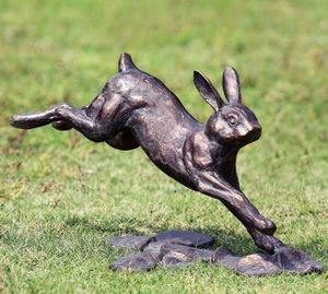 Statue de lapin en aluminium léger, facile à placer sur les étagères, les tables et les présentoirs décoratifs - Product Image 2