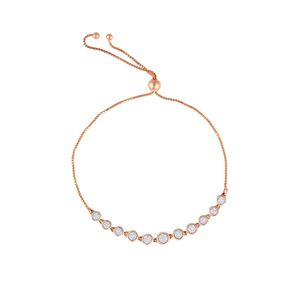 Beautiful Geometric Design Diamond <b>Bracelet</b> <b>Adjustable</b> Rose Gold Luxury <b>Bracelet</b> for Women - Product Image 2