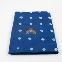 Tela de algodón puro con estampado de mármol Tie Dye azul marino Premium para confección y ropa