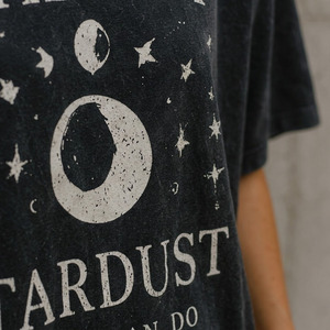 เสื้อยืดผู้หญิงลำลองทรงโอเวอร์ไซส์ คอกลม แขนสั้นแบบดรอปโชว์เดอร์ เนื้อผ้าถัก ระบายอากาศได้ดี ผลิตจากโพลีเอสเตอร์/คอตตอน พิมพ์ลายด้วยเทคนิคฮีททรานเฟอร์ - Product Image 6
