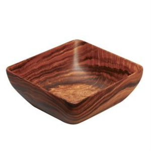 Bol de service artisanal en bois de manguier écologique avec bord en écorce, bol décoratif antique pour salade et vaisselle de réception de mariage - Product Image 4