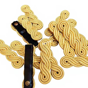 QUICK WAY INDUSTRIES Epaulettes Premium de Hombro con Alambre Dorado, Diseño de Cordón Trenzado, Accesorios Personalizados para Uniformes, Logotipo OEM - Product Image 6