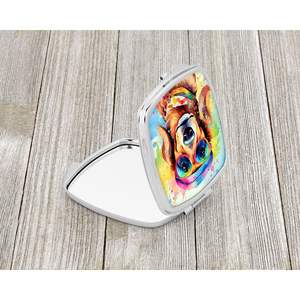 <b>Dachshund</b> Hippie Dawg Compact Folding Handheld Makeup Mirror Portable Decorative Travel <b>Gift</b> for Women and Girls - Product Image 2