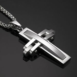 CROSS Christian Religion No deslustre Impermeable Titanio Acero inoxidable Joyas Colgantes Hombre - Product Image 1