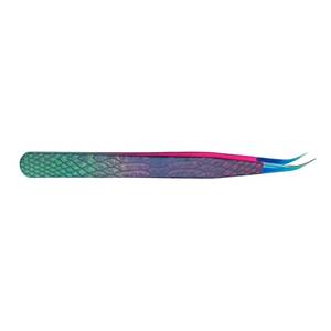 Pince à épiler chirurgicale Morje en acier inoxydable de précision avec pointe lisse et revêtement arc-en-ciel, longueur 10 mm pour une application précise - Product Image 5