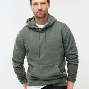 Streetwear de qualité supérieure 100% coton, épais, couleur unie, impression numérique personnalisée, hiver, décontracté, écologique, respirant, double couche - Product Image 2