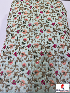 Tissu en polyester brodé de sequins de luxe pour robe de mariée, robe de soirée, vêtements de mode, sur mesure OEM ODM - Product Image 3