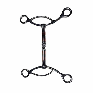 Bocado de acero inoxidable para caballo con diseño de asa de lazo para equipo de equitación, boquilla metálica duradera, bocados para caballo 2026 en venta - Product Image 4