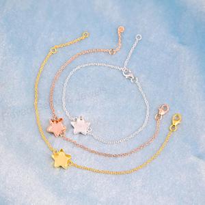 Handmade Sterling <b>Silver</b> 18K Gold Plated 10mm Star Blank Bezel Cup Chain <b>Bracelet</b> Setting Breastmilk Keepsake DIY Resin Bag - Product Image 5