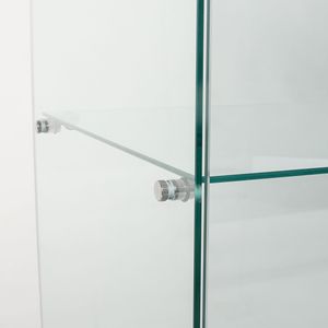 Vetrina Nera a Doppia Porta in Vetro con 5 Ripiani, Mobile Espositore per Soggiorno, Camera da Letto o Ufficio - Product Image 2