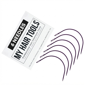 Best Selling <b>C</b>-Shape Hook Needles Small Packet Lightweight Surgical Grade Stainless Steel Hair Weaving Styling Tool for - Product Image 5
