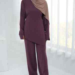 Abaya Moderna con Detalles de Perlas para Mujer Musulmana, Estilo Casual y Elegante, para Uso Diario, Larga hasta el Suelo, Manga Larga, Cuello Barco, Ligera - Product Image 2