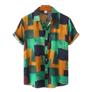 Camiseta de playa para hombre con estampado personalizado, 100% algodón, cuello camp, moda 2026 - Product Image 1