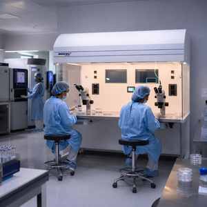 Poste de travail vertical pour laboratoire d'IVF, système de flux laminaire à air propre ISO Classe 5 |   Équipement de laboratoire d'embryologie pour les hôpitaux - Product Image 2