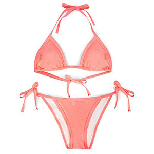 ชุดบิกินี่สีพีชแบบขายส่งสั่งทำได้ พร้อมสายรัด ชุดว่ายน้ำบิกินี่สำหรับสาวๆช่วงฤดูร้อน ชุดบิกินี่เซ็กซี่สำหรับผู้หญิง - Product Image 5