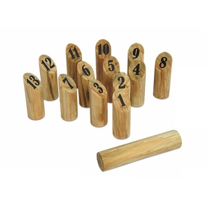 Jeu de quilles en bois numérotées avec caisse de transport, jouet éducatif pour enfants apprenant le comptage et les compétences mathématiques - Product Image 3