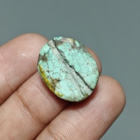 Turquoise naturelle du Hubei, cabochon ovale, pierre précieuse turquoise pour la fabrication, 20x16x6 mm. 16 Ct. E672