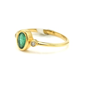 Natural Zambian <b>Emerald</b> <b>Ring</b> 925 Sterling <b>Silver</b> 14K Gold Plated May Birthstone Jewelry Gift For Women - Product Image 3