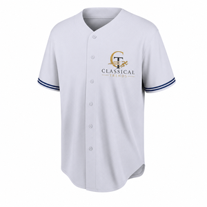 เสื้อเบสบอลสีขาวสำหรับผู้ชายของบลูเจย์ส คอวี แขนสั้น ปักโลโก้ ระบายอากาศได้ดี ผลิตจากโพลีเอสเตอร์ ทรงปกติ - Product Image 2