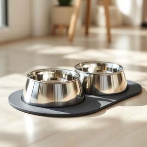 Support de nourrissage surélevé de haute qualité pour chiens et chats avec bols amovibles en acier inoxydable pour un nettoyage facile - Product Image 1