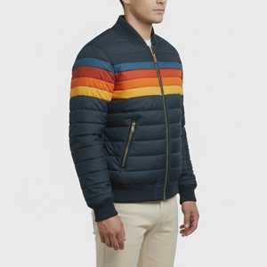 Handmade Unisex Bomber Puffer Jacket-<b>Canvas</b> Waterproof Windproof Plus Size Winter Streetwear - Product Image 4