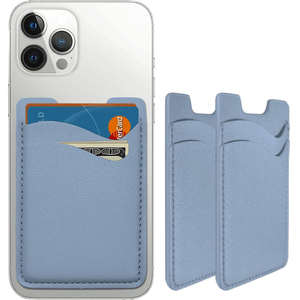 Porte-cartes magnétique en cuir portable, fait main, avec logo personnalisé, style professionnel, pour téléphone portable, protection intégrée - Product Image 2