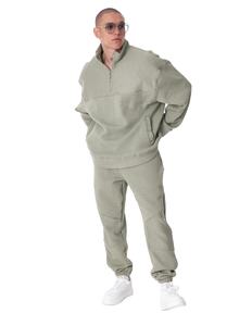 Conjunto Deportivo de Invierno para Hombre con Capucha y Media Cremallera, OEM ODM Personalizado, 100% Algodón, Casual, de Alta Calidad, 2 Piezas - Product Image 1