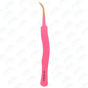 Pinzas para pestañas de acero inoxidable con etiqueta privada, herramienta profesional de manicura y pedicura, belleza portátil asequible - Product Image 3